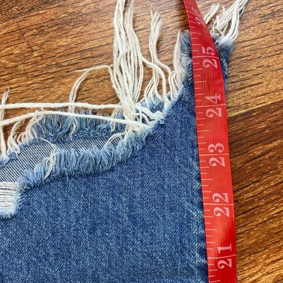 DL1961 Women's Blue Five Pocket Raw Hem High Rise Wide Leg Slate Jeans Size 25 - Picture 10 of 10